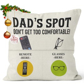 Kies GIFT®(Double-Sided) Gifts for Dad Gifts from Daughter Daddy Gifts with Pockets Cushion Covers 18x18 Inches Dad Gifts from Son Dad Birthday Gifts Daddy Birthday Gifts Birthday Gift for Dad