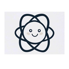 'Baby Atom Logo' Temporary Tattoo - Water Resistant, Skin-Safe, Non-Toxic Transfer (TO00081961)