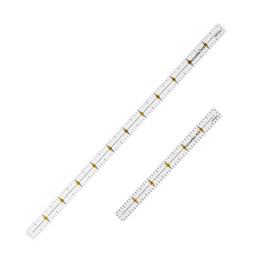Quilting Ruler Set, 6" x 1/2" and 12" x 1/2" Non-Slip Transparent Acrylic, 3mm Thick
