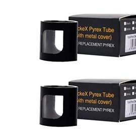 Aspire Pockex AIO Replacement Glass with Metal Cover x 2 (Black)