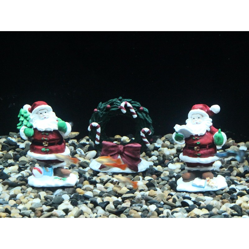 RVQIGYP Christmas Aquarium Decoration Fish Tank Santa Claus Merry Christmas