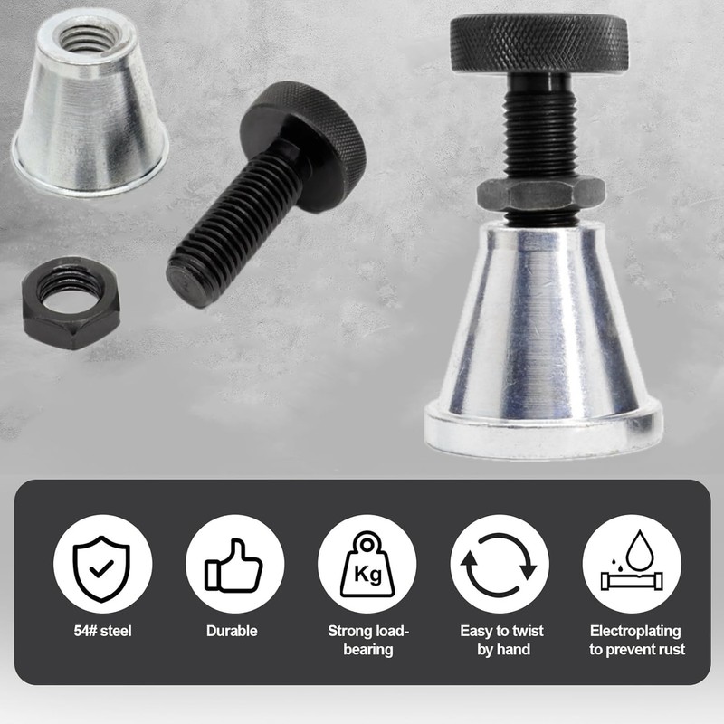 2/4 PCS Adjustable Screw Jack Post Machinist Jack Screw Stand