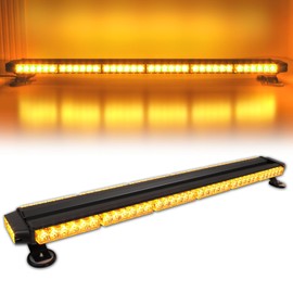 Amexmart 38" 78 LED Emergency Rooftop Strobe Light Bar Safety Traffic Advisor Warning Hazard Light Double Side Flashing with Magnetic Base for Work Truck Vehicles Construction Tow Pickup (Amber)