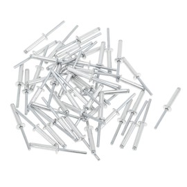 INFINAUTO Dome Head Large Flange Blind Rivets 4.8mm Grip Diameter 25mm Grip Length 9.5mm Flange Diameter Aluminum Alloy Iron Silver Tone