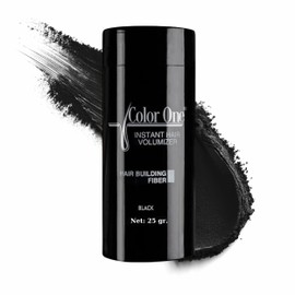 Scattered Hair for Thin Hair, Naturally Water Resistant for Men and Women, Hair Fibres for Instant Hair Thickening, Hair Loss Lamination, Hair Powder, Root Powder (Single Pack, Black)