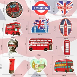 London Sticker Red Buses for Teenagers London UK England United Kingdom Holiday Travel Water Bottles Sticker Laptop Skateboard Cup Bicycles Scrapbook UK