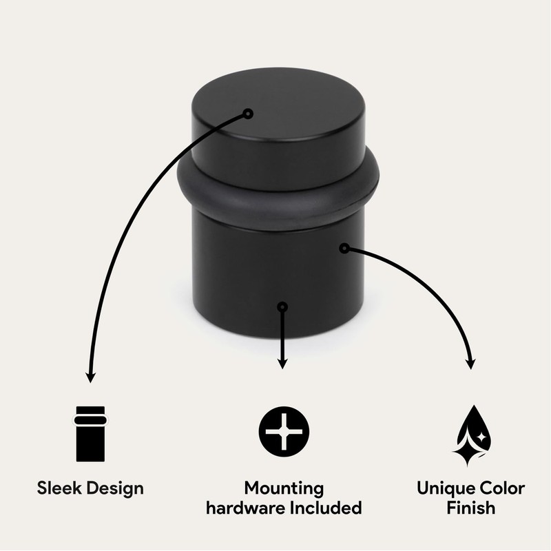 Mega Handles Floor Door Stopper - Black Door Stopper Quickly