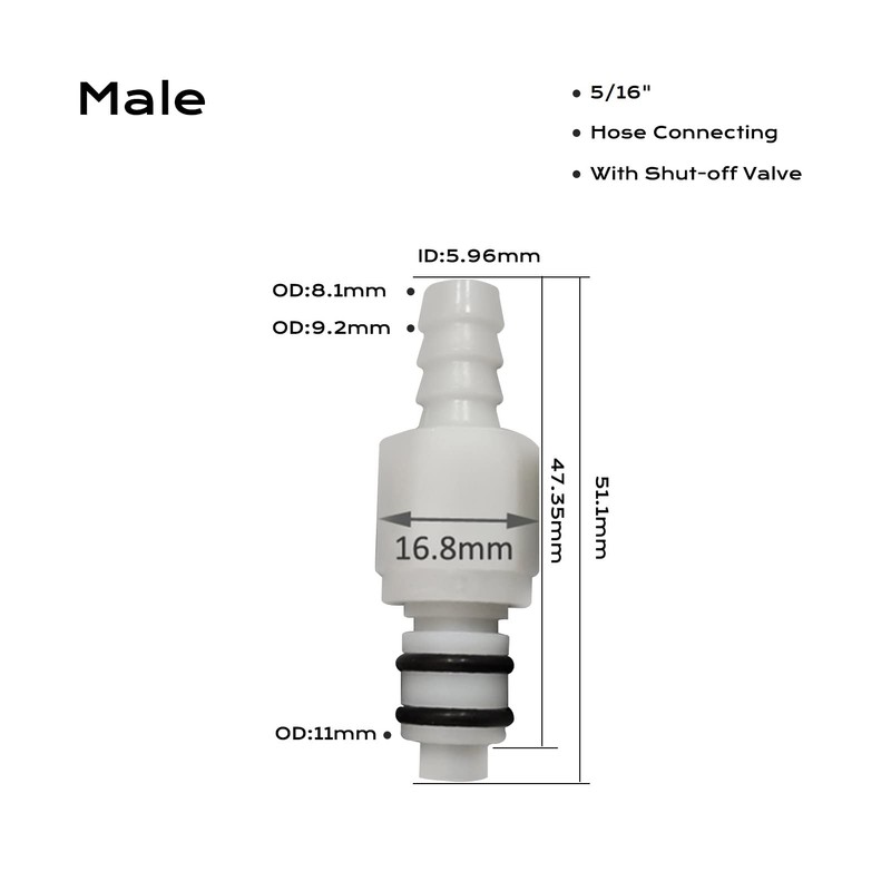 BBTUS Pack of 2 14 Inch 38 Inch 516 Inch