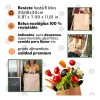 500 Bolsas De Papel Kraft Con Asa 30x18x30 Cm Ecológica