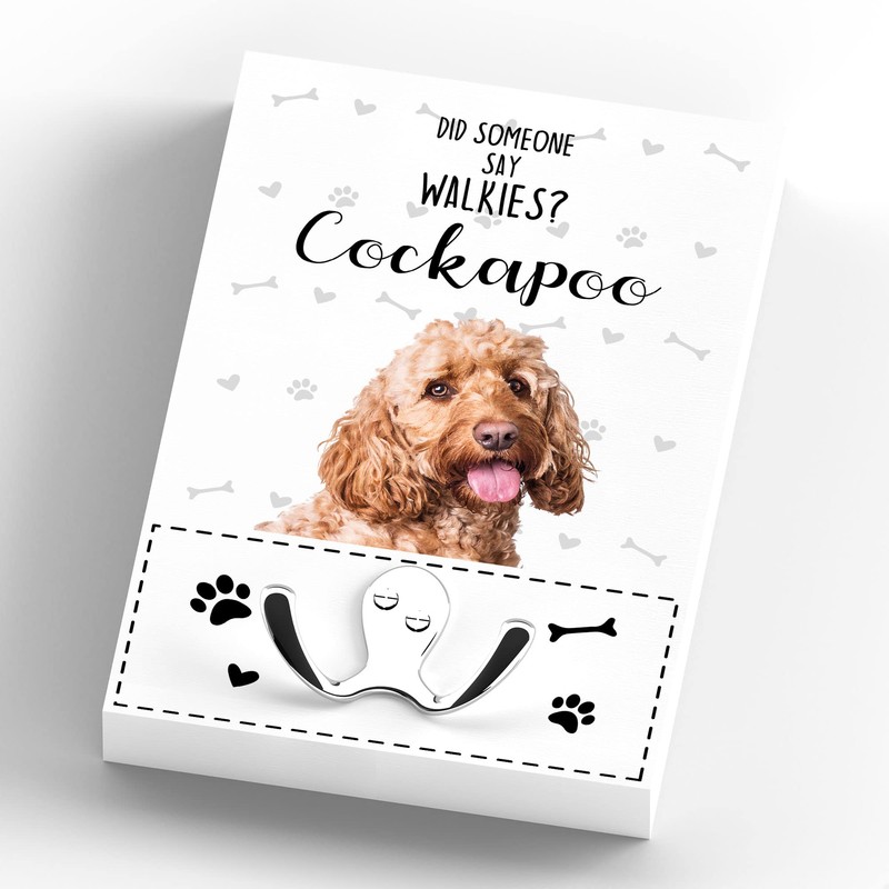 Global Designs Walkies Cockapoo Themed Wall Hung Lead Hook Dog
