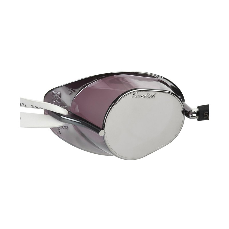 Speedo Unisex Sweedish Swimming Goggles | Classic Design, White/Chrome, One