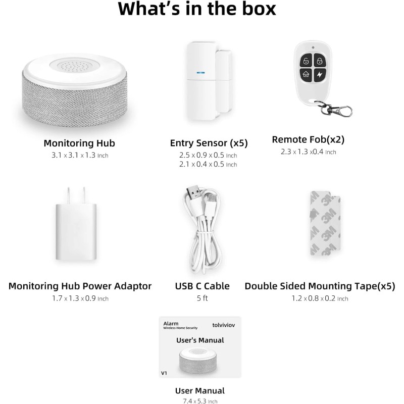 Unbranded Wi-Fi Alarm System for Wireless Smart Home Security Siren
