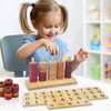 Montessori Toys for Toddlers, Wooden Math Number Blocks Counting and