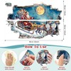 LHIUEM 3D Christmas Wall Decals Santa Claus Reindeer Eve Wall