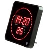 Lunartec Digital Wall Clock: Flat LED Radio Table and Wall
