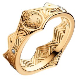 ZURWTCH Fit Women Bracelet Necklaces Fashion Gifts 925 Sterling Silver DIY Jewelry (Games Thrones House of the Dragon Crown Ring number 8)