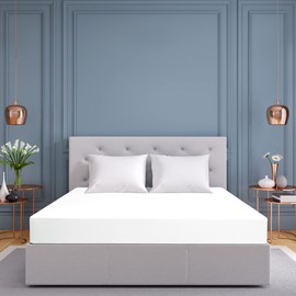 PiccoCasa Bamboo Fitted Sheet, Viscose from Bamboo Soft Silky Breathable Wrinkle Fade Resistant, Organic Bamboo Cooling Sheets with 16" Deep Pocket White King