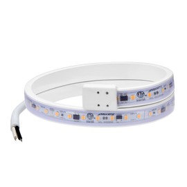 Maxxima 18 in. Hardwired LED Under Cabinet Strip Light, 690 Lumens, 3000K Warm White, Kitchen and Living Room 120V White Cove Lighting, No Power Supply Needed