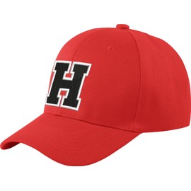 morefaz Unisex Boys Girls Baseball Cap Red Children's Cap Alphabet A-Z TM - H