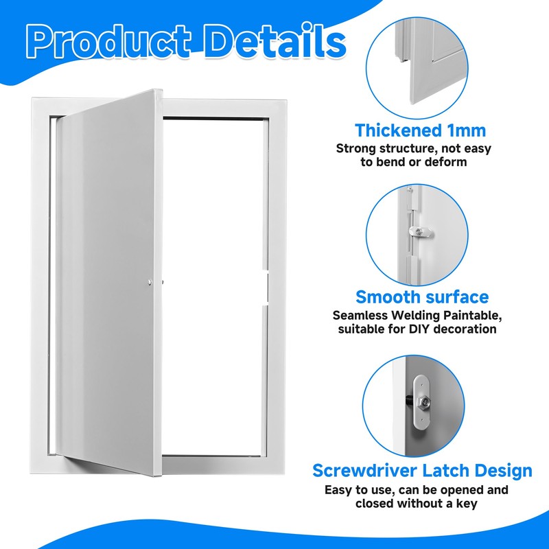 awagas Thicken 1mm 16 x 24 Access Panel for Drywall,