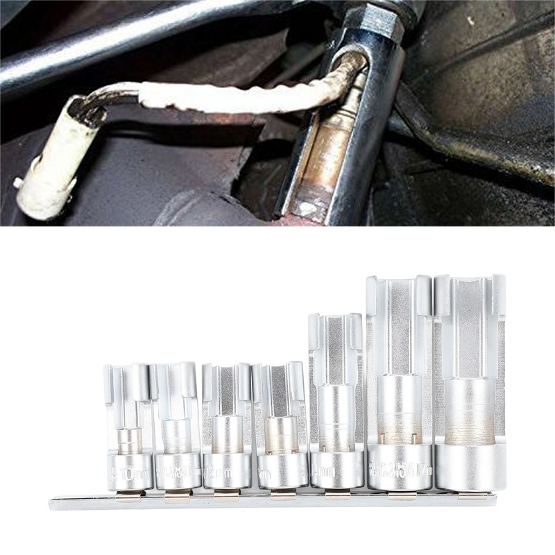 7 Pcs Oxygen Sensor Removal Socket Tool Chromium Alloy Oil