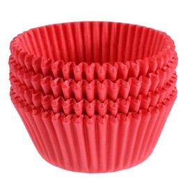 TRUSBER Red Cupcake Liners, 100 pieces Paper Muffin Liners Wrappers Nonstick Baking Cup Holders for Wedding, Birthday, Baby Shower or Holiday Party