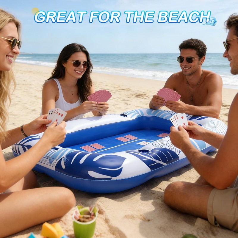 56IN Oversize Floating Card Game Table for Pool with Waterproof
