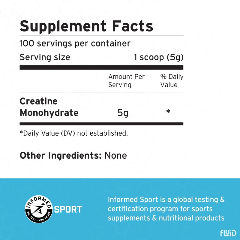 Fluid Creatine - Informed Sport Certified | 100% Creatine Monohydrate