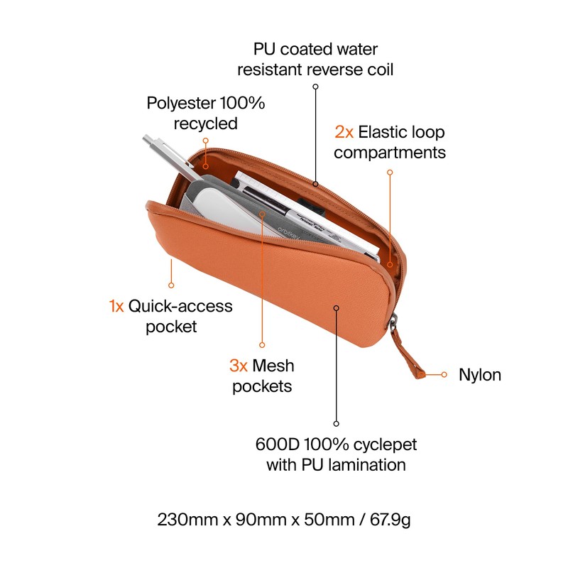 Orbitkey Pencil Case - Terracotta