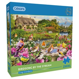 Birdsong by the Stream | 250XL Piece Jigsaw Puzzle | Countryside Jigsaw Puzzle | Extra Large Piece Jigsaw Puzzle for Adults | Premium 100% Recycled Board | Great Gift for Adults | Gibsons Games
