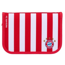 FC Bayern München FCB Pencil Case with Stripes Red / White