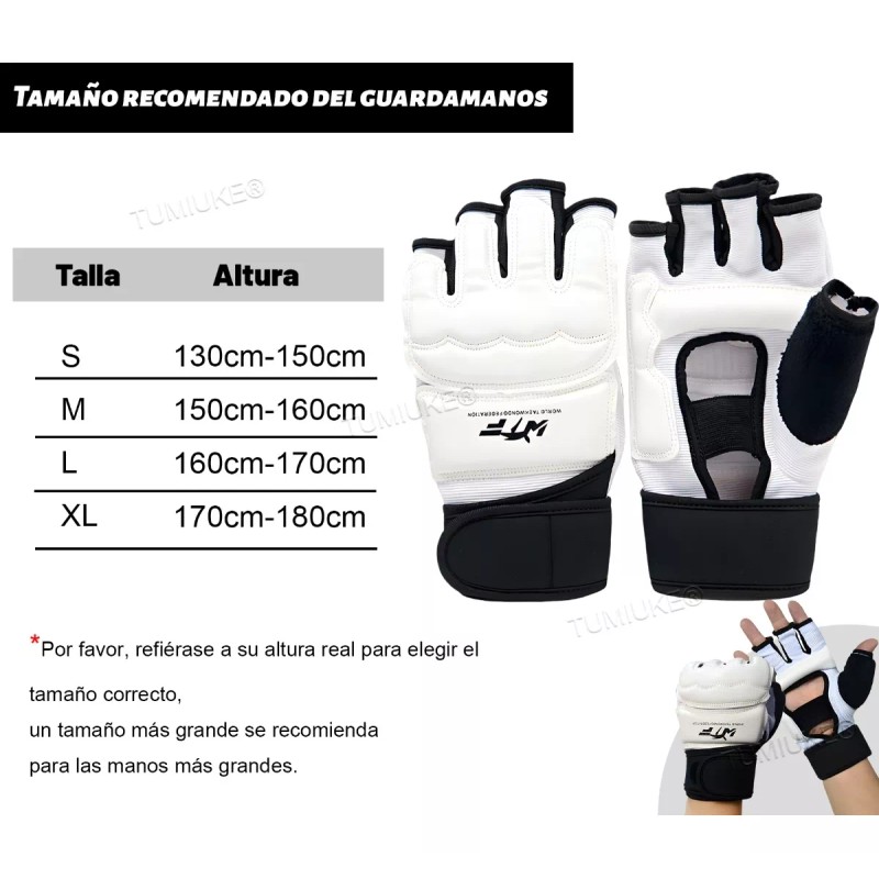 TUMIUKE® Guantes Para Entrenamiento Taekwondo Blanco Asiana