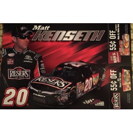 J And J Collectables 2015 MATT KENSETH "RESERS TOYOTA" #20 NASCAR XFINITY SERIES POSTCARD W/COUPONS
