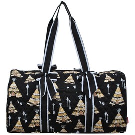Teepee Print NGIL Large Quilted Duffle Bag