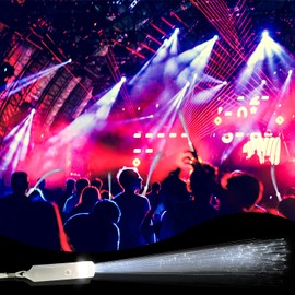 M.best 12pcs Glow Sticks Party Supplies, 3 Flashing Modes Glow in The Dark White Fiber Optic Wands Sticks for Party Favors