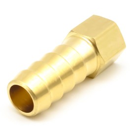 AHFMANG 10PCS Brass Hose Barb Fitting 3/8" Barb x 1/8" NPT Female Adapter