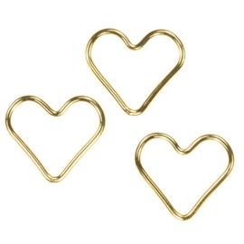 uGems 3 14k Gold Filled Heart Closed Jump Rings 15mm
