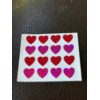 Hambly 1 SQUARE HAMBLY STUDIOS STICKERS PRISMATIC SHIMMER RED HEARTS