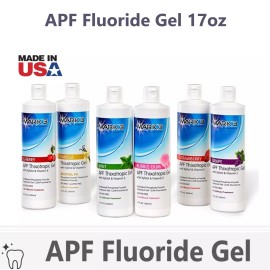 Cargus Dental APF Fluoride Gel Dental Thixotrophic Fluoride 1.23% 17 oz., Exp 04/2027 - Assorted