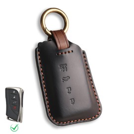 Rulansda Fits The Remote for Lexus Key fob Cover Perfectly, Compatible with ES250 ES300h ES350 NX250 NX350 RX300 RX350h UX250h UX300h LX570 LC500 RC350 GS350 4 Button Key Cover Chain case Shell/Black