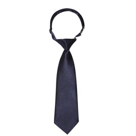 Boys Girls Handmade Pre-Tied Tie - Adjustable School Ties Satin Plain Coloured Formal Tie for Boys Girls Wedding School Uniform, navy blue