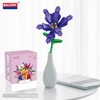 Purple Orchid Flower Model with Small Building Blocks