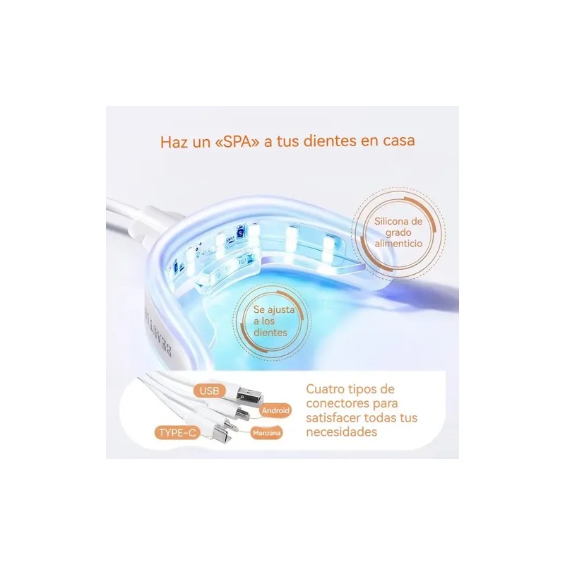 Blanqueador Dental Lampara Ultra Violeta Led Para Dientes