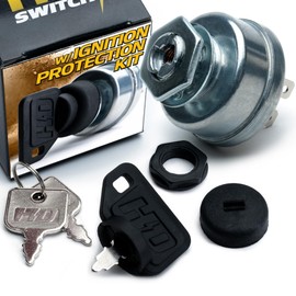 HD Switch Replaces Wright Stander ZK ZK2 ZK3 ZK6 ZK8 ZK11 ZK13 WSZK52 WSZK61 WSZK72 Starter Ignition Key Switch - Ultimate Dual Protection Upgrade - 3 Keys & Free Carabiner