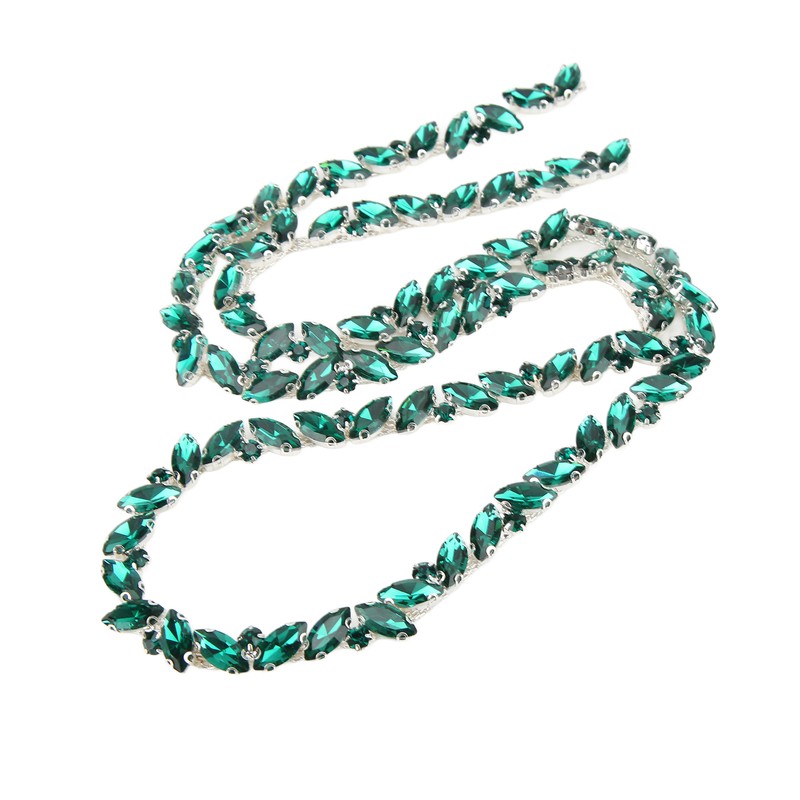 Glass Claw Chain High Hardness Color Single Row Rhinestone Strips