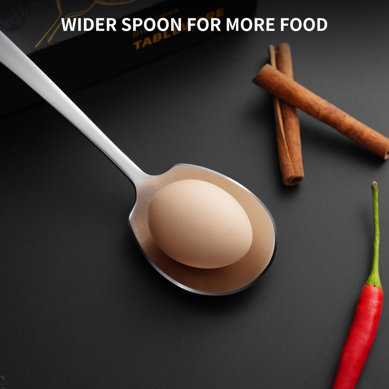 Keyoxy 4 Piece Stainless Steel Serving Spoons Set - 2