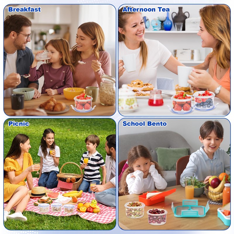 Kssvzz Pack of 6 300 ml Food Storage Containers with