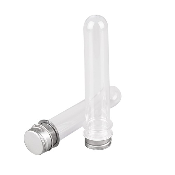 Gatuida 8pcs Clear Test Tubes with Caps Versatile Separation Bottles