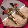 KOMBIUDA Elegant Keychain Pendant Whistle Brass Outdoor Survival Tool Dragon