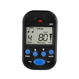 ERINGOGO Guitar Mini Metronome with Clip High Accuracy Digital Beat Tool for Musicians Portable Lcd Display for Easy Use for Guitar Piano Violin Practice Black